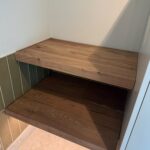 Notenhouten wandplanken met ledverlichting - Robuust Maatwerk