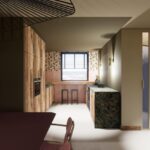 Totaalinrichting van keuken en woonkamer - barnwood - keramiek - staal - spuitwerk - ledverlichting - figuurglas - Robuust Maatwerk uit Limburg Nederland