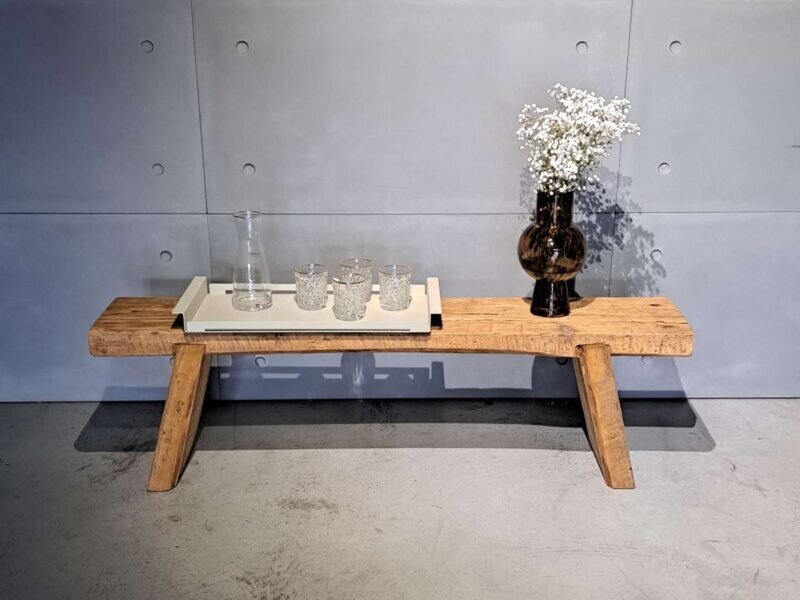 Robuuste barnwood bank - Landelijke uitstraling - Robuust Maatwerk uit Limburg Nederland - 150cm