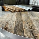 detail Ronde tafel wit frame